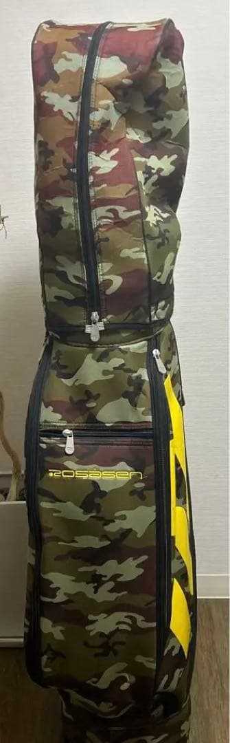ロサーセンゴルフバック　迷彩 フード付きキャディバッグ