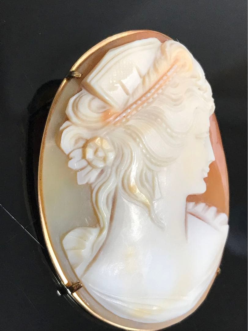 人気商品、激レアなk18作家のカメオ、ブローチ、トップ