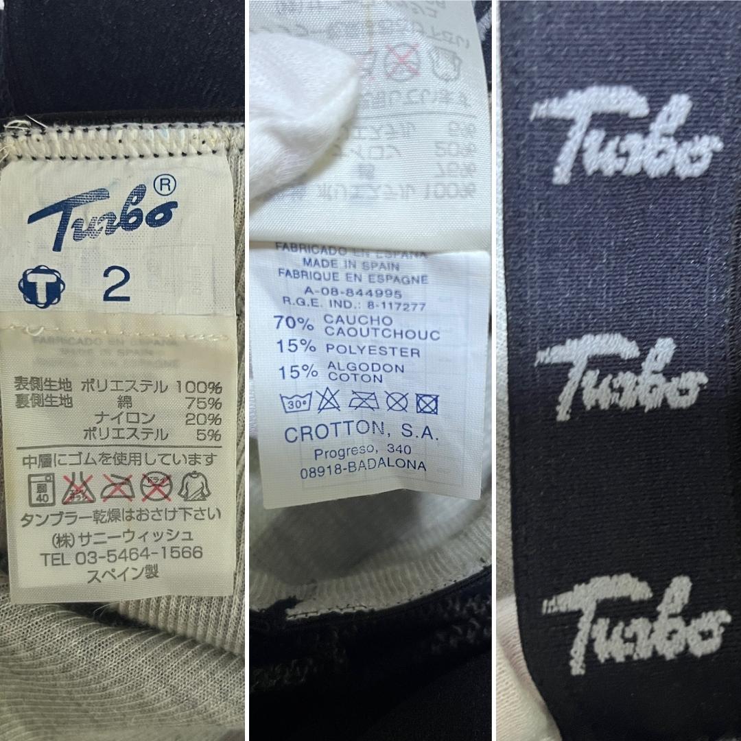 TURBO Cell タイツ ロング ストレッチ ロゴ ブラック M 4547