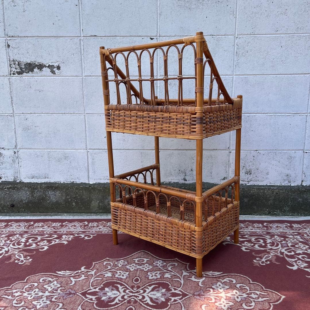 ナチュラル天然素材◾️籐ラタン製 ランドリーラック 脱衣籠 脱衣かご バスケット