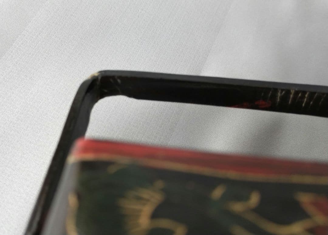 重箱 陶器蓋 草花 鹿 二段重 骨董 ヴィンテージ 時代物 中国 アジア