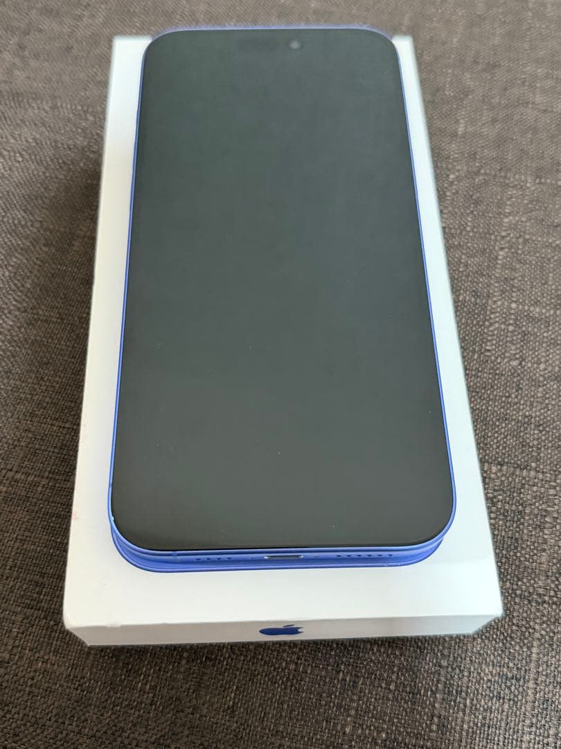 iPhone16puls 128GB ウルトラマリン　充電ケーブルガラスフィルム