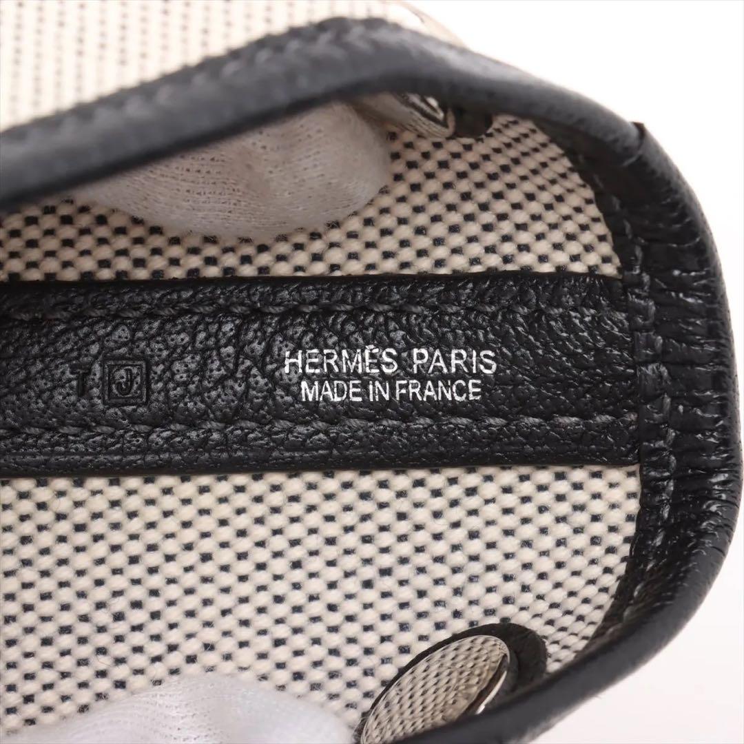 エルメス ガーデンパーティーTPM ブラック×ナチュラル ショルダー付　正規品