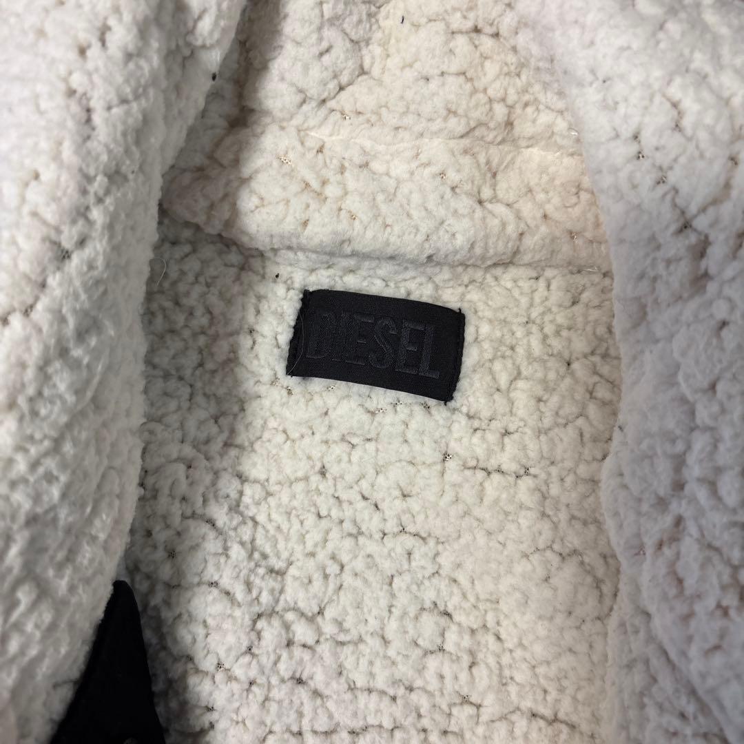 DIESEL☆ブラック モッズコート　ボアキルティングライナー付き☆美品