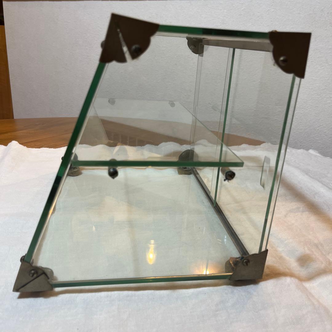 希少サイズ！美品　アンティーク　レトロ　ガラスショーケース　ディスプレイ　什器