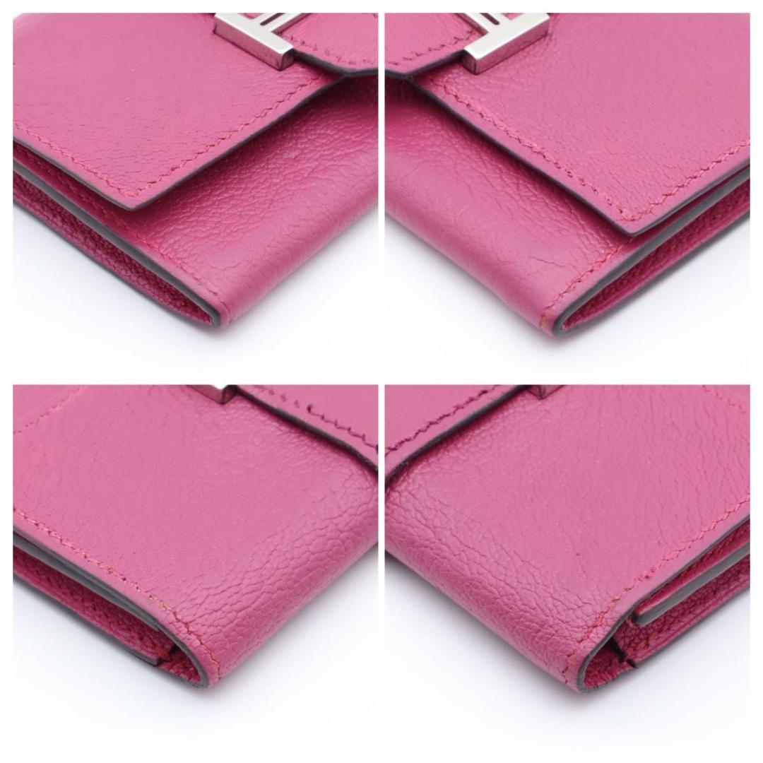 【極美品】HERMES ベアン　カードケース　シェーブル　名刺入れ　ピンク