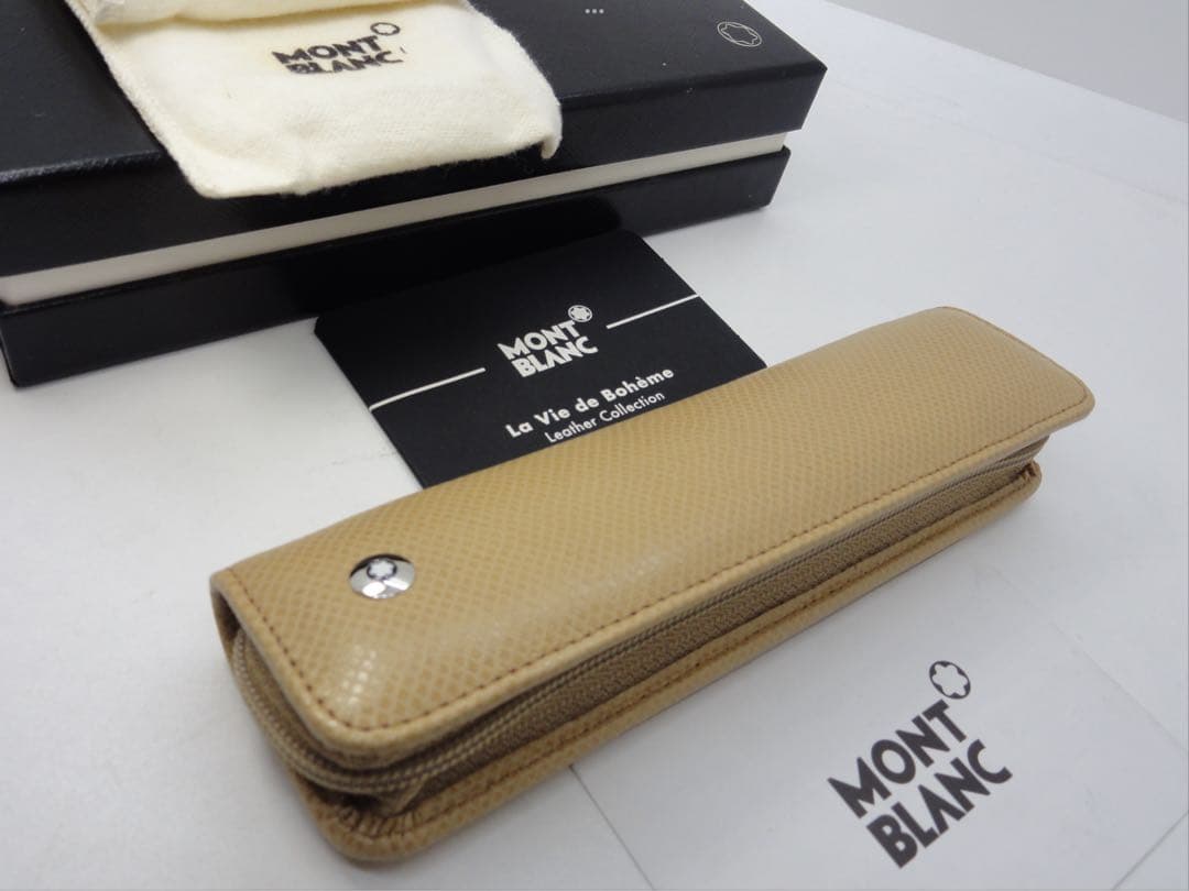 ※未使用保管品★完売！入手困難品ヴェルベット・ベージュ★本革製ボエム★モンブラン