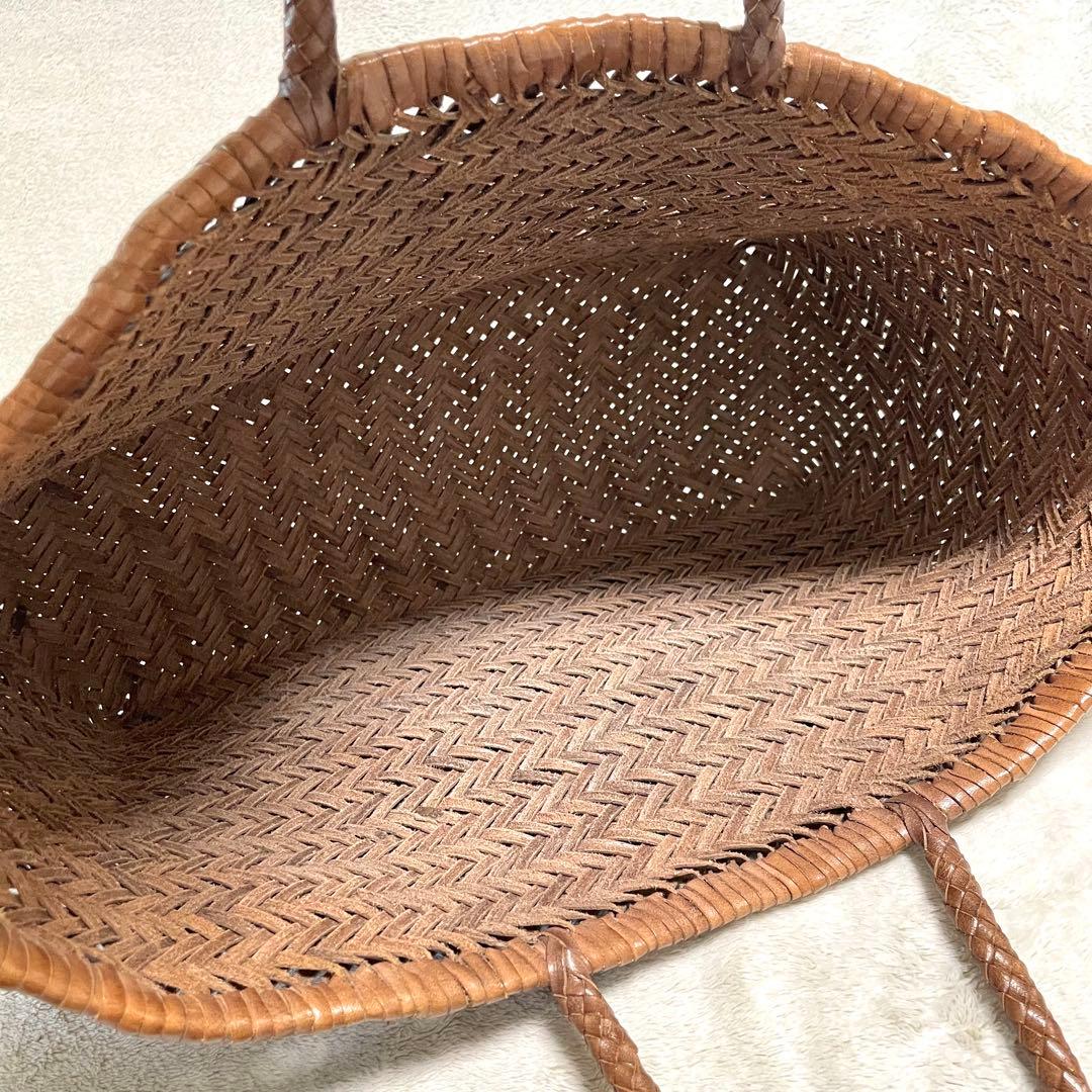 dragon ドラゴンディフュージョン メッシュレザートートバッグ ブラウン