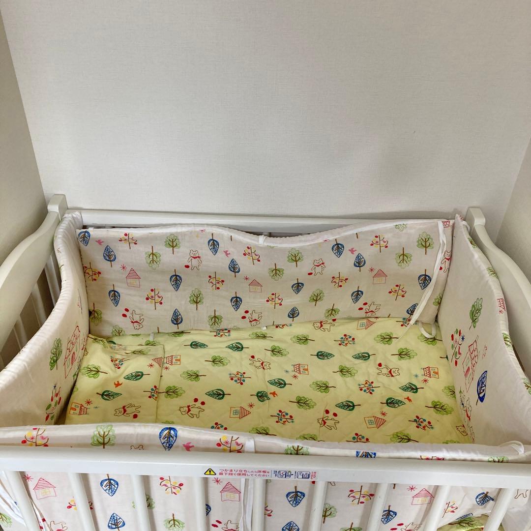 【匿名】　日本製　ベビーベッド　ファンシーミニ　石崎家具