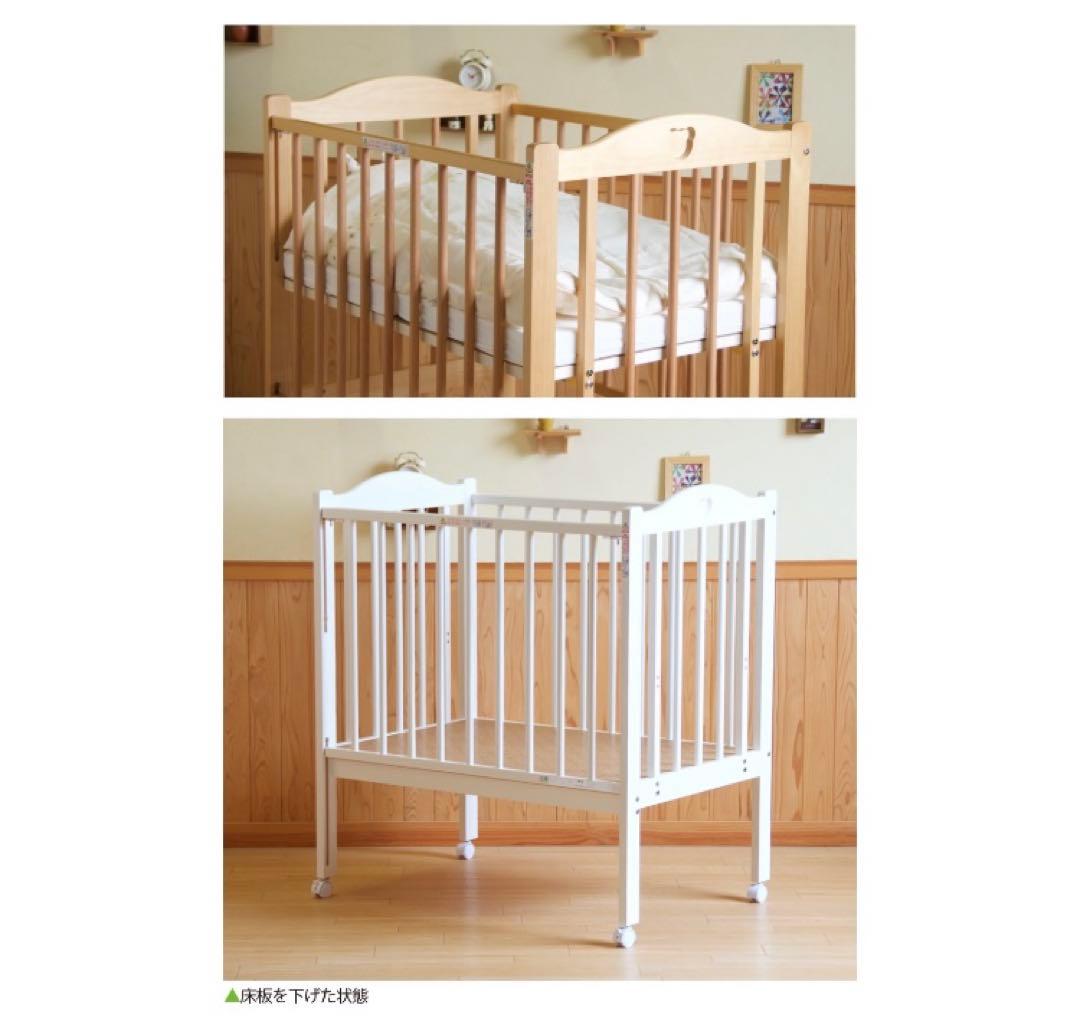 【匿名】　日本製　ベビーベッド　ファンシーミニ　石崎家具