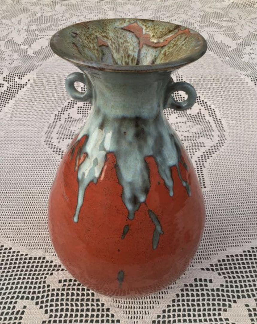 S16 高麗青磁・華道・花器・壺・飾り壺・床飾り・工芸品・アンティーク