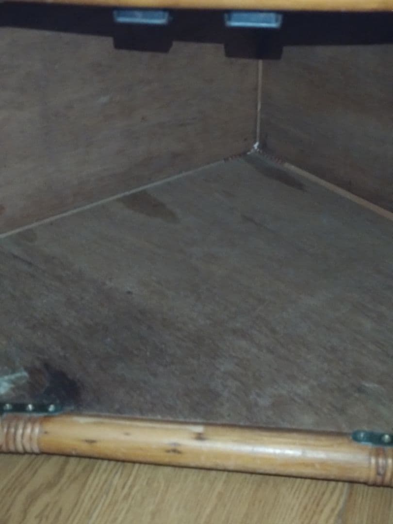 アンティークラタン籐コーナーラックレトロ