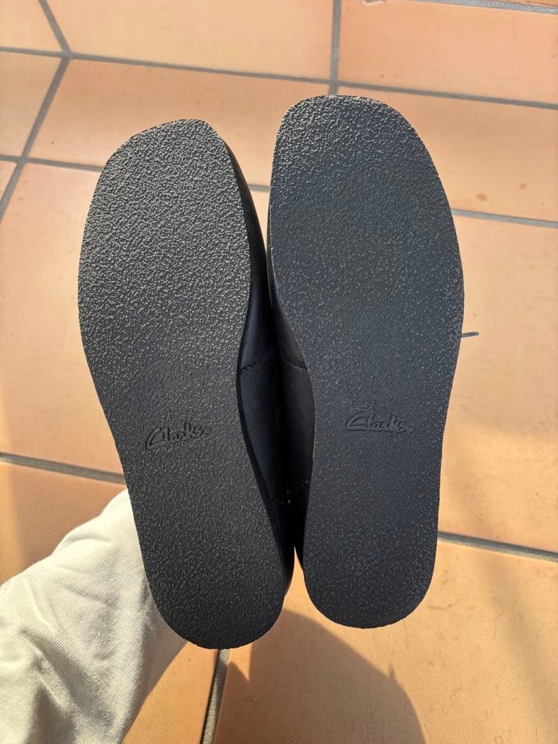 クラークス ワラビーエヴォウォータープルーフ UK7 (25cm)ブラックレザー