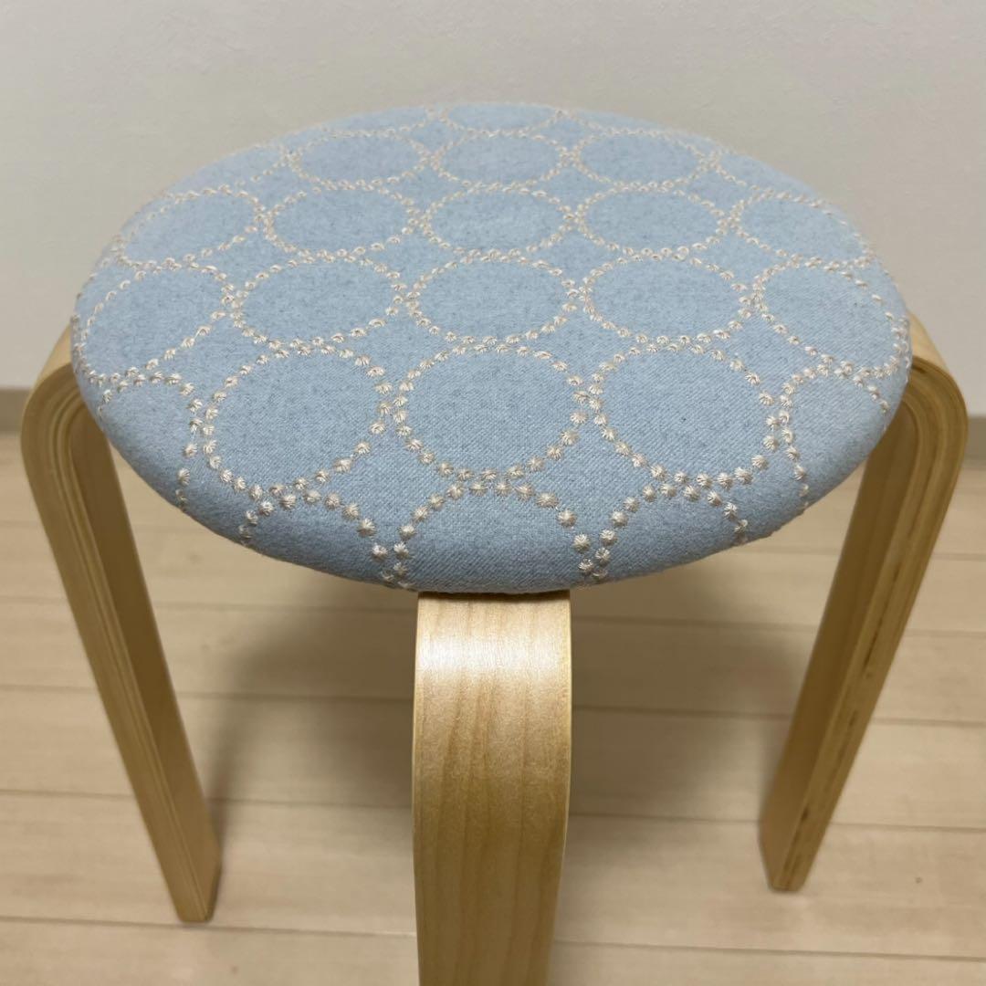 ミナペルホネン スツール タンバリン 丸椅子 【ライトグレー/ネイビー】 チェア