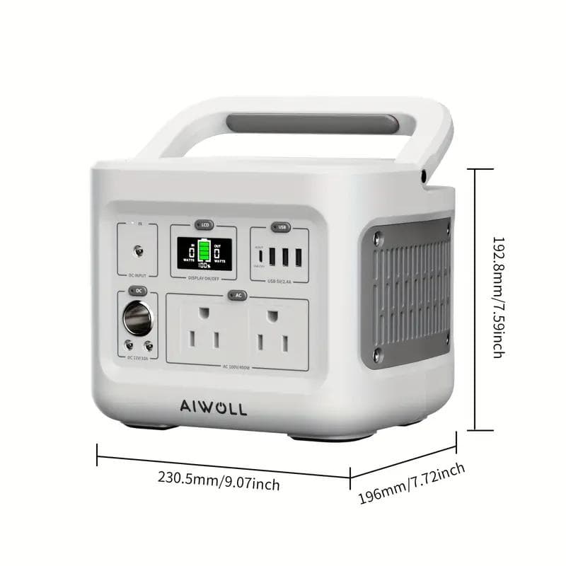 新品 AIWOLL ポータブル電源 515Wh 600W出力 リン酸鉄リチウム