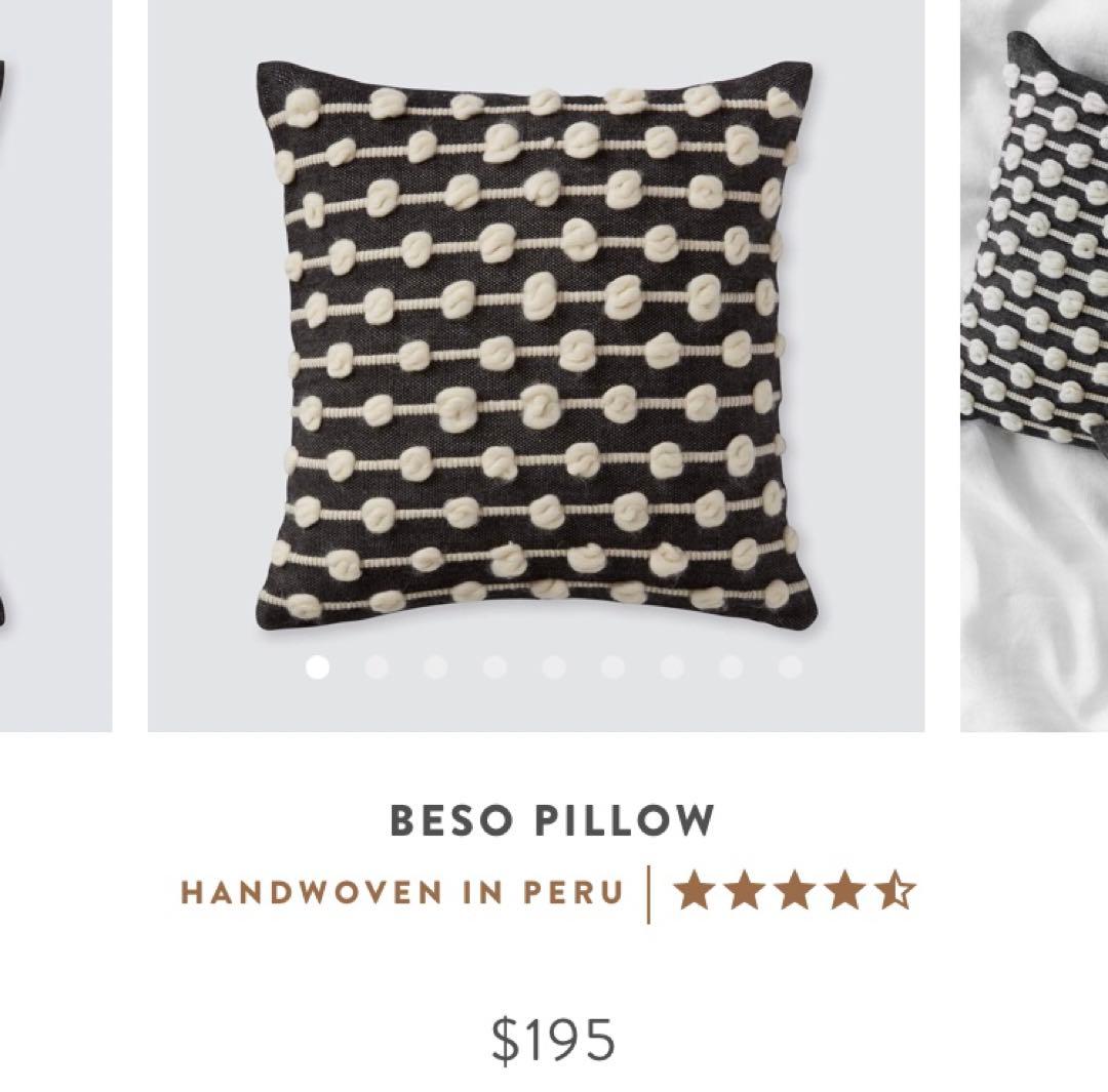 新品アルパカウール　クッション NY The Citizenry