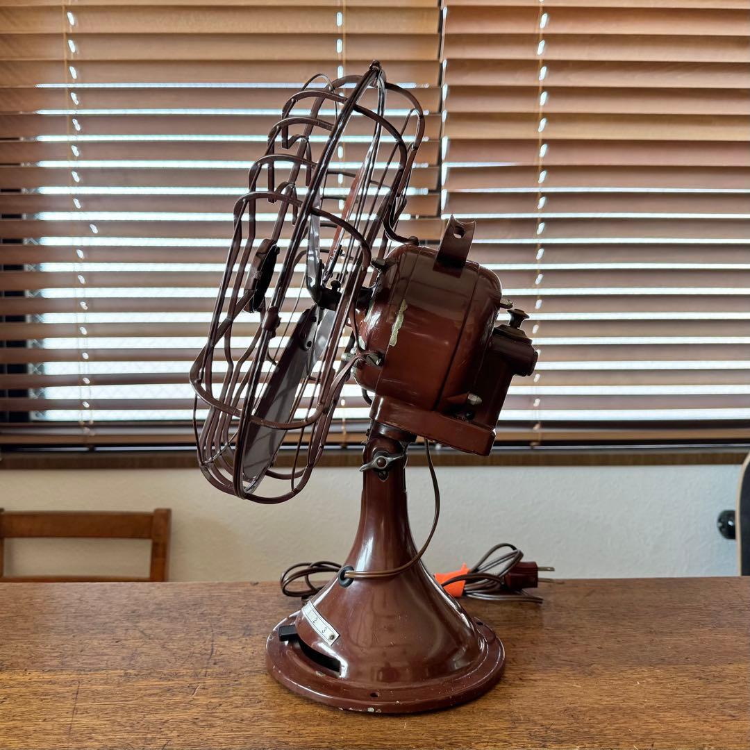 昭和レトロ稼働品　KDK ヴィンテージ扇風機　チョコレートブラウン