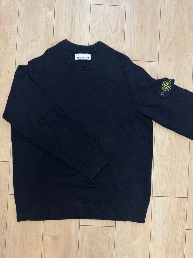 【えーけー様】Stone  黒 クルーネックニット