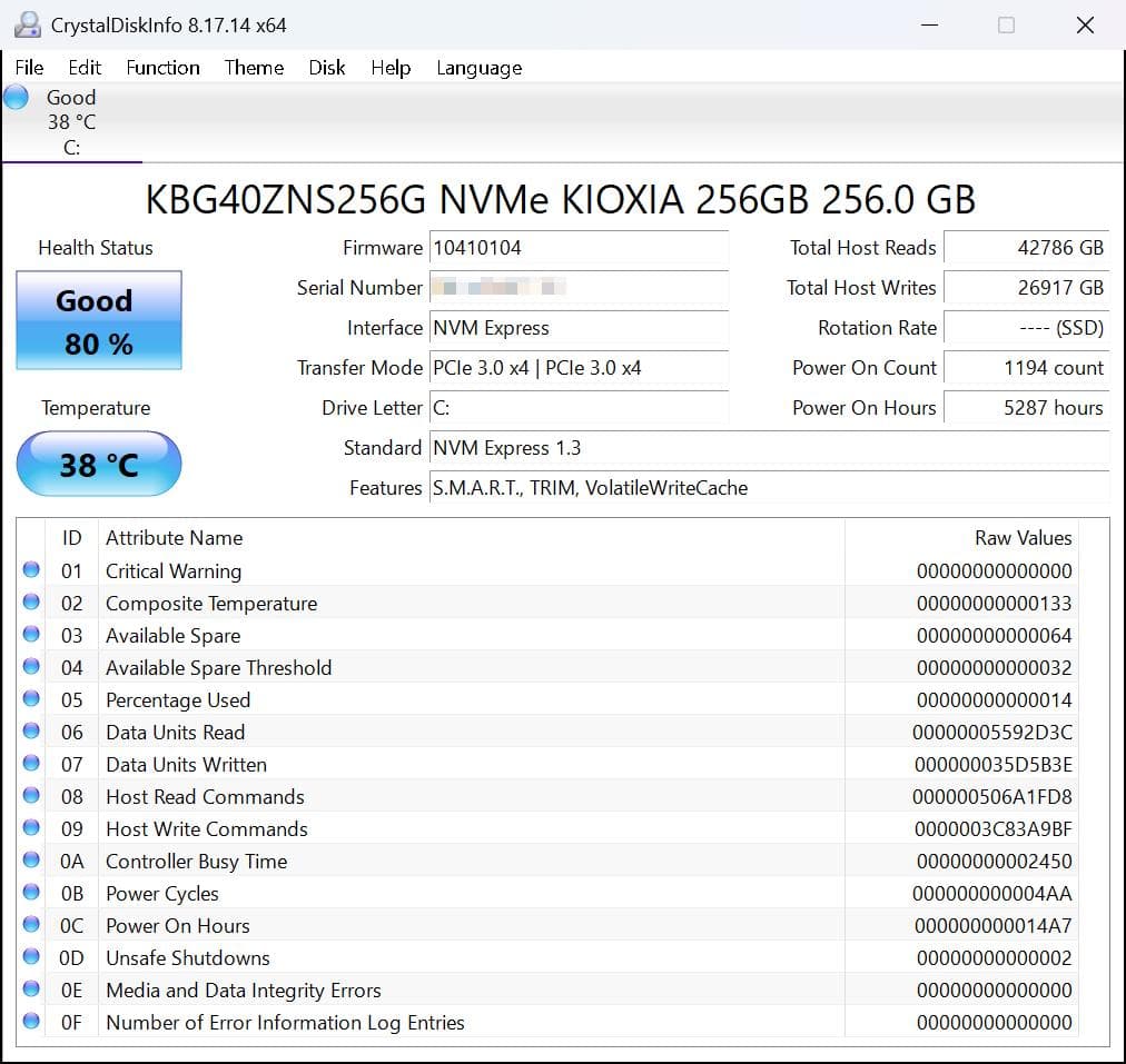 Windowsノート本体 i5-1245U/8GB/256GB NVMe/4G/Wi-Fi 6E