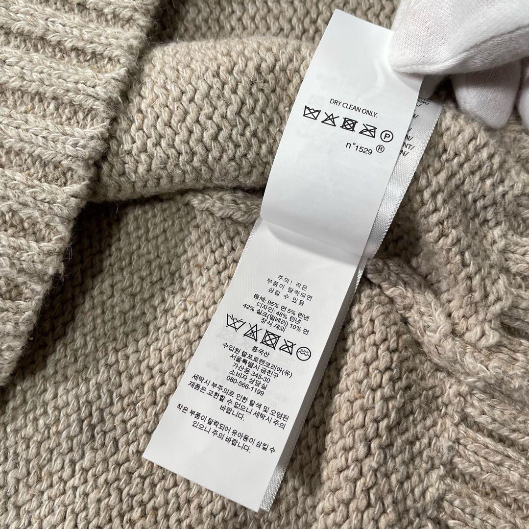 ポロラルフローレン　モックネックニット　セーター　ベージュ　XXL