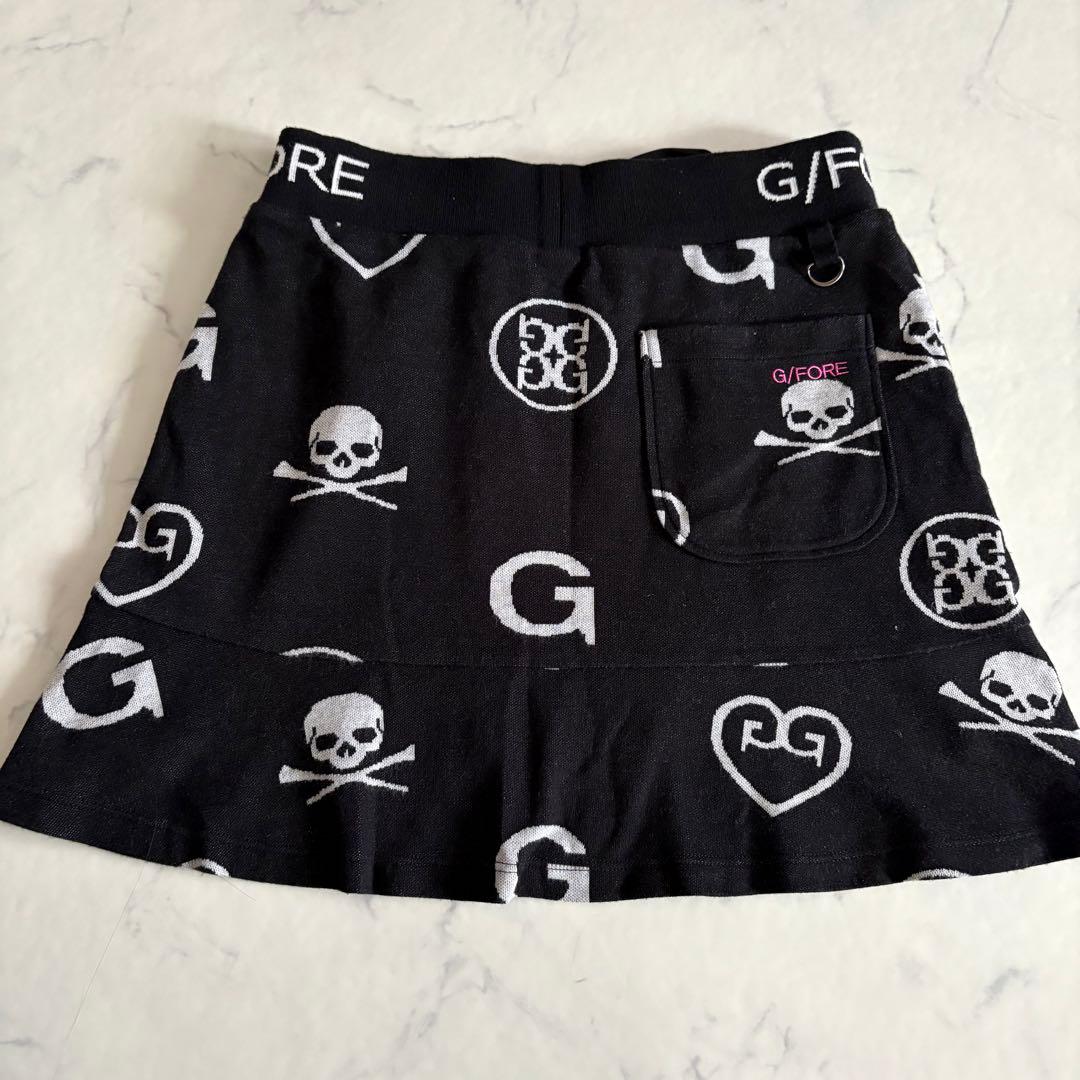 G/FORE ジーフォア ポロシャツ スカート セットアップ 総柄 スカル 36