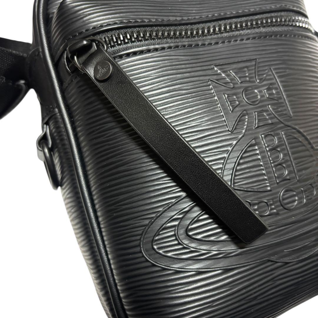 極美品　ヴィヴィアンウエストウッド ショルダーFLOW オーブ 黒 斜め掛け