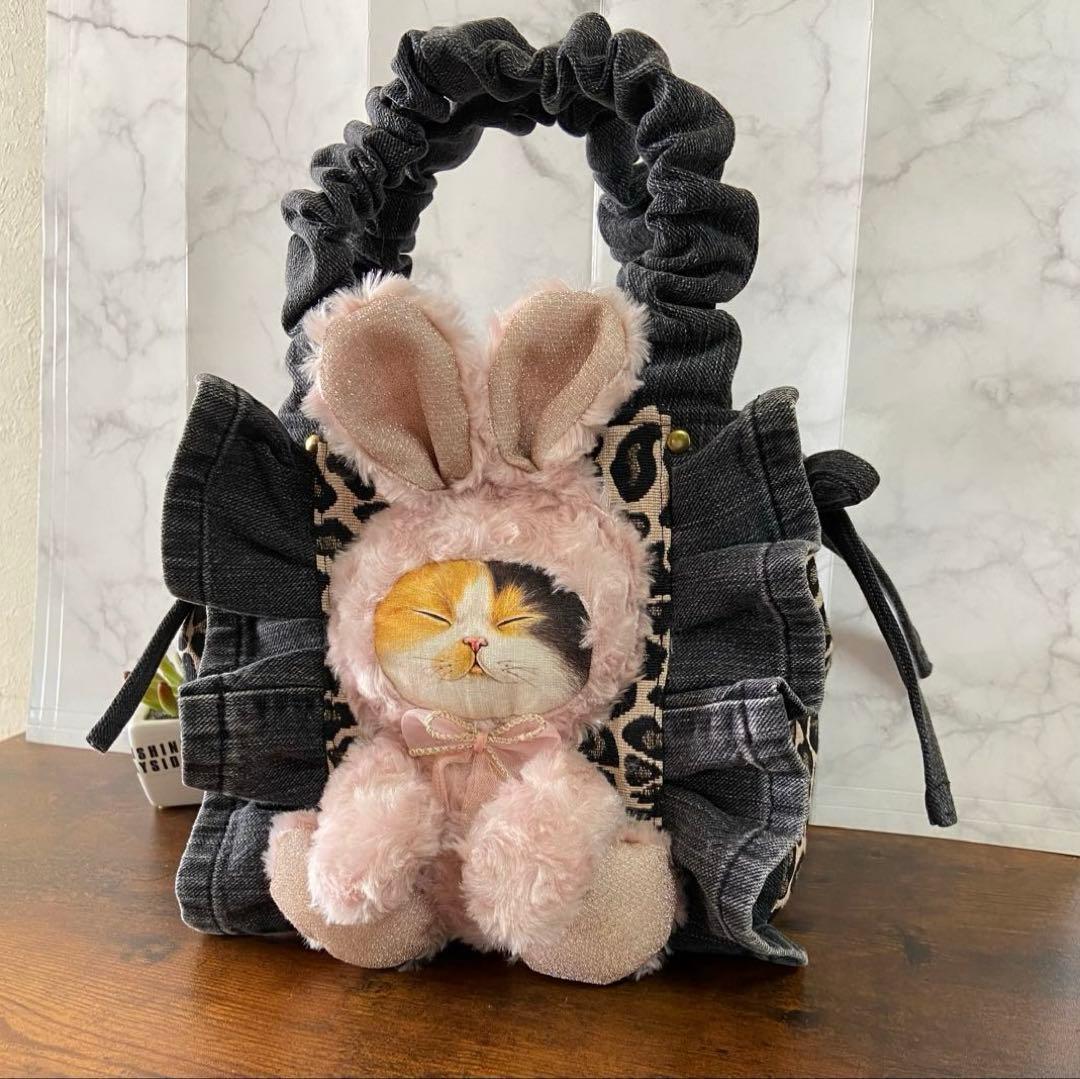 ね*】様 コヤンイサムチョン デニムリメイク【トートバッグ】 フリルバッグ ハン