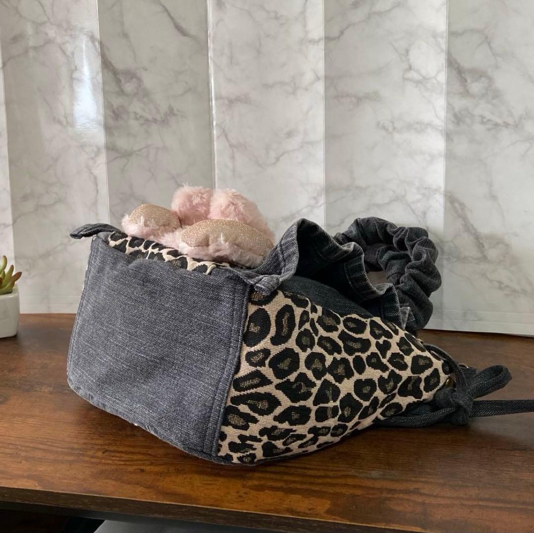 ね*】様 コヤンイサムチョン デニムリメイク【トートバッグ】 フリルバッグ ハン