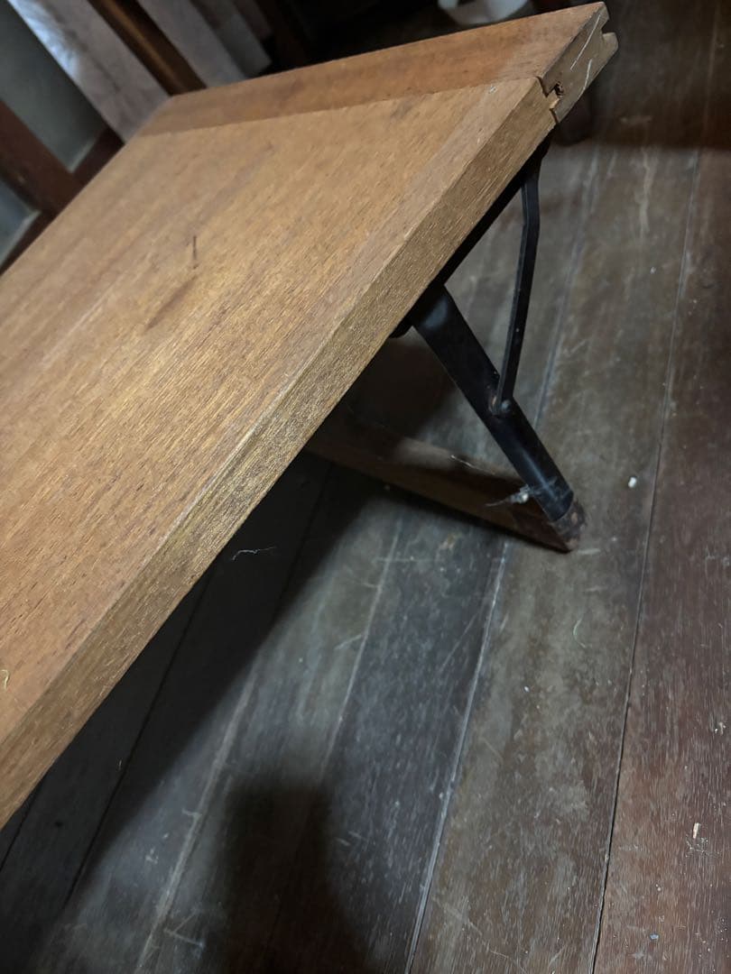 アンティーク木製折りたたみテーブル