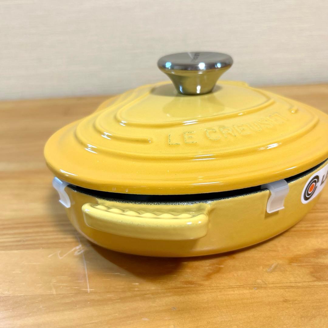 ルクルーゼ　ダムールディッシュ　ハート　ハート型鍋　浅鍋　両手鍋　ハニー