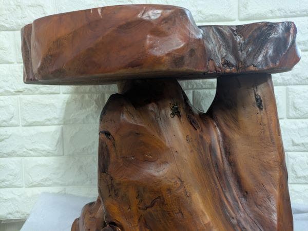 Y【中古】屋久杉？ 盆栽台　足付花台　華台　飾り台　鉢置き　テーブル　インテリア