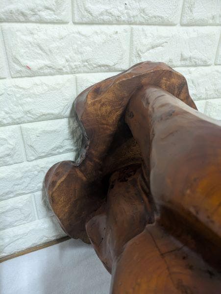 Y【中古】屋久杉？ 盆栽台　足付花台　華台　飾り台　鉢置き　テーブル　インテリア