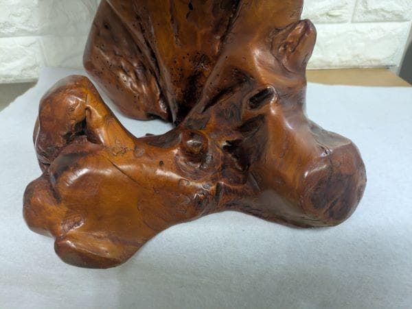 Y【中古】屋久杉？ 盆栽台　足付花台　華台　飾り台　鉢置き　テーブル　インテリア