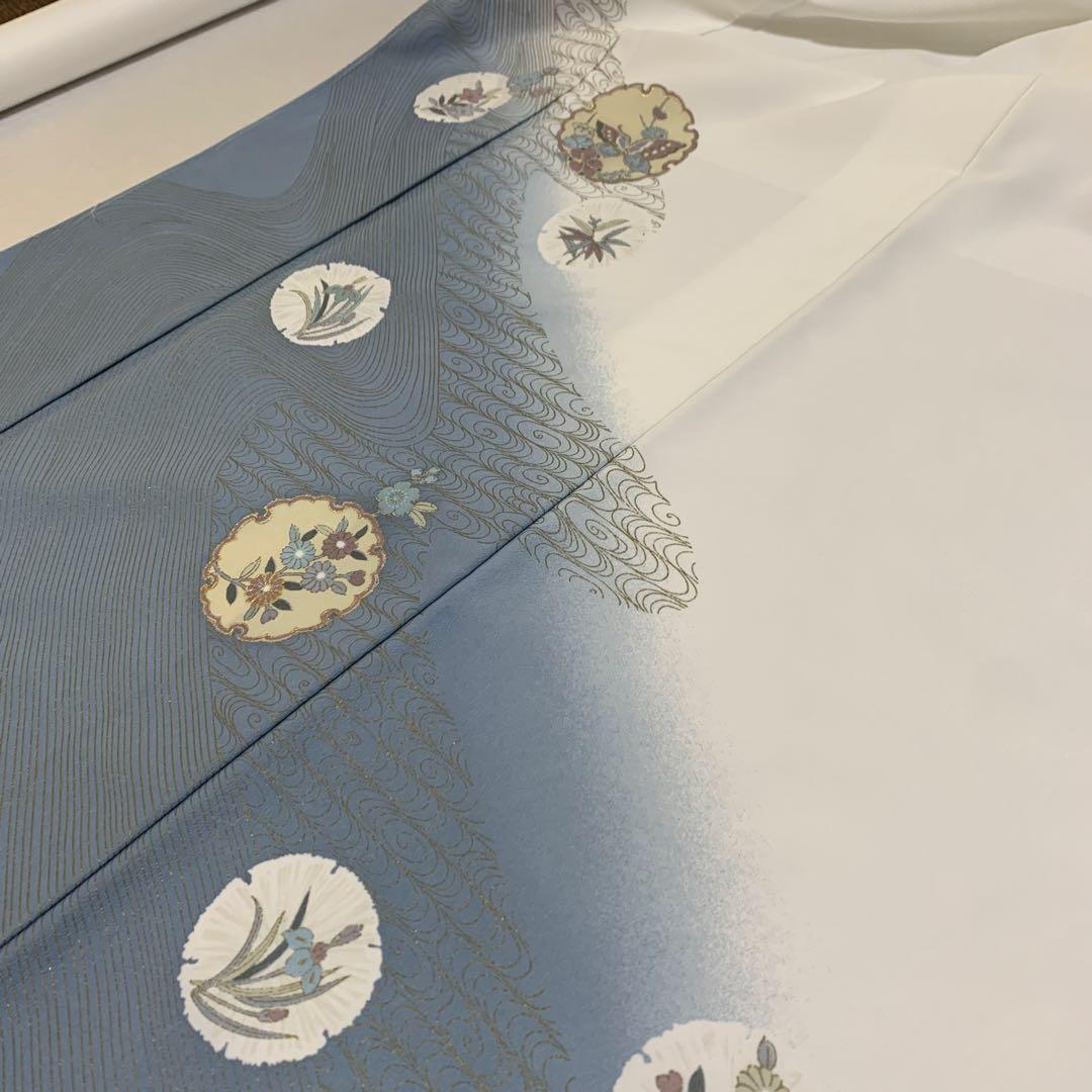 新品未使用　洗える訪問着　雪輪花模様　日本製 （袷）