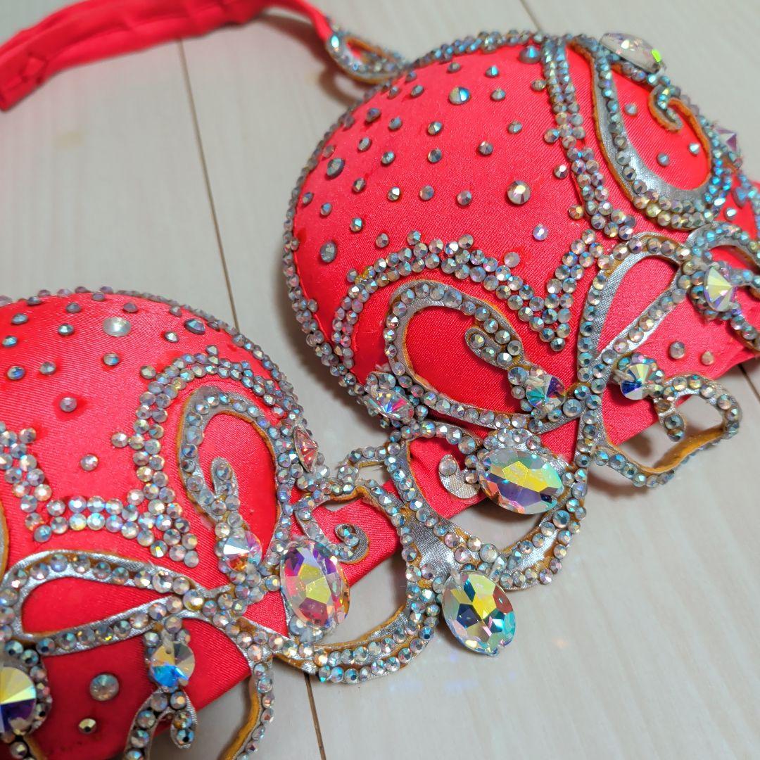 ベリーダンス 衣装 セットアップ オレンジ マーメイドスカート