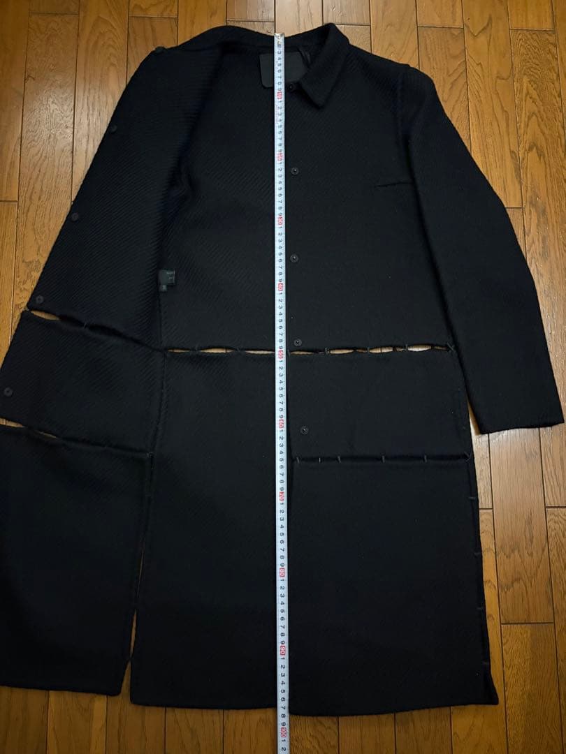 PRADA プラダ ウール100% コート サイズ38 薄手 ブラック レア品