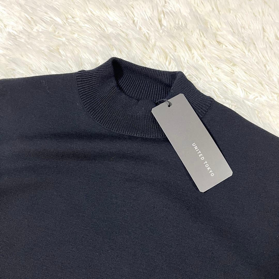 タグ付き✨UNITED TOKYO 18Gウールミラノリブモックニット ブラック