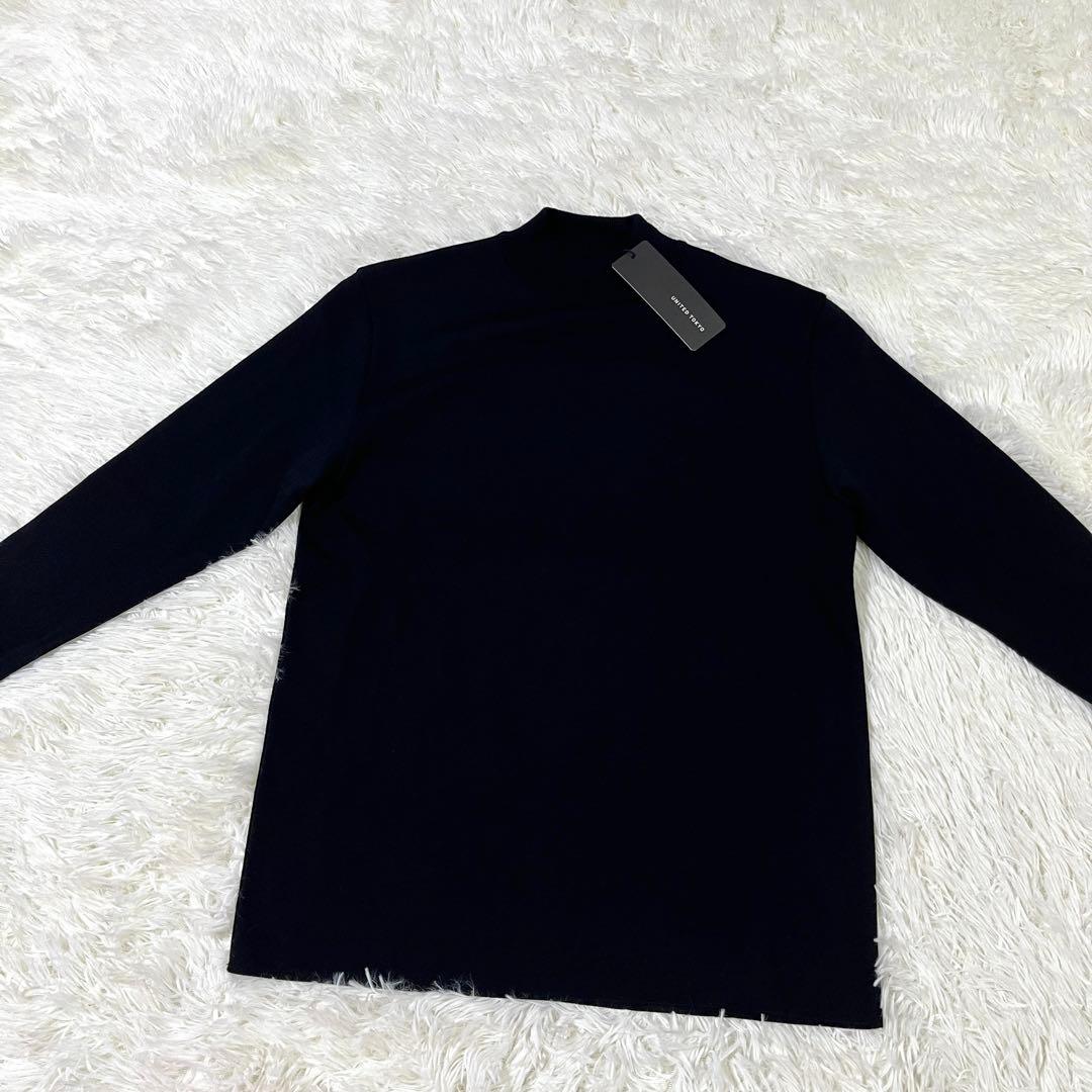 タグ付き✨UNITED TOKYO 18Gウールミラノリブモックニット ブラック