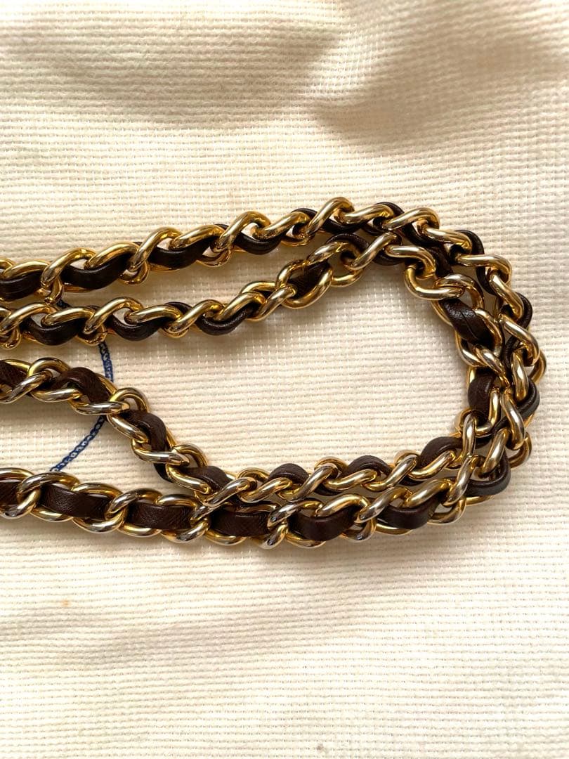 PRADAチェーンショルダーバッグ ナイロン ブラウン 白タグ50