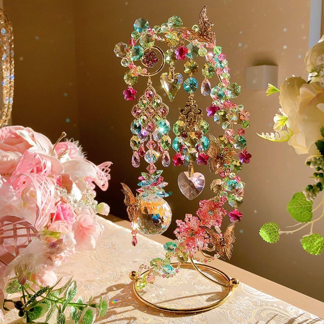 おばこ丸様♡スワロフスキー♡Spring Garden♡スタンドサンキャッチャー