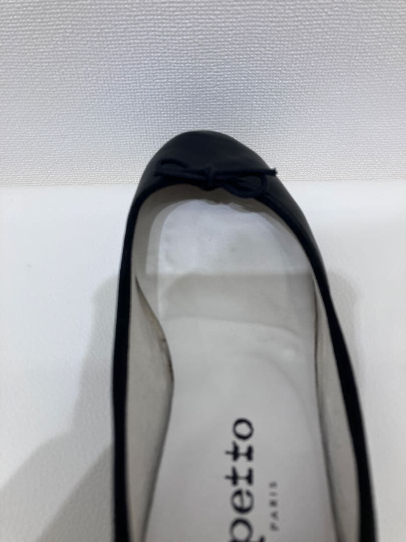 repetto リボン　バレエシューズ　太ヒール　黒　36