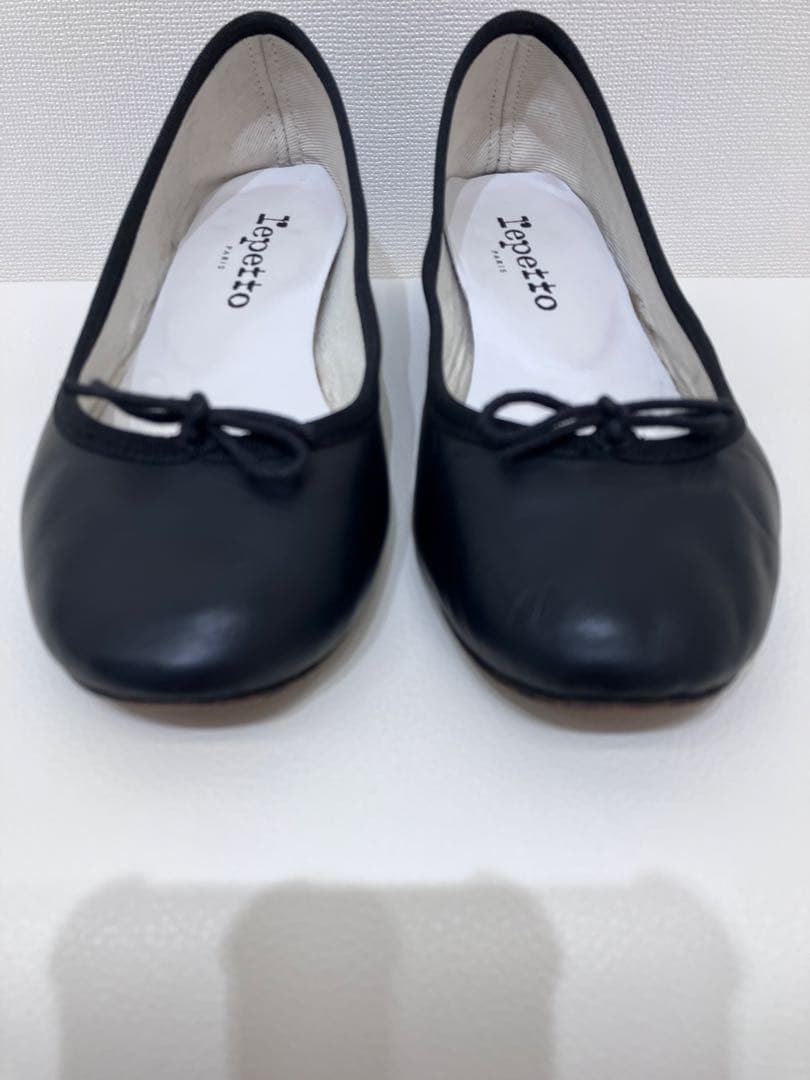 repetto リボン　バレエシューズ　太ヒール　黒　36