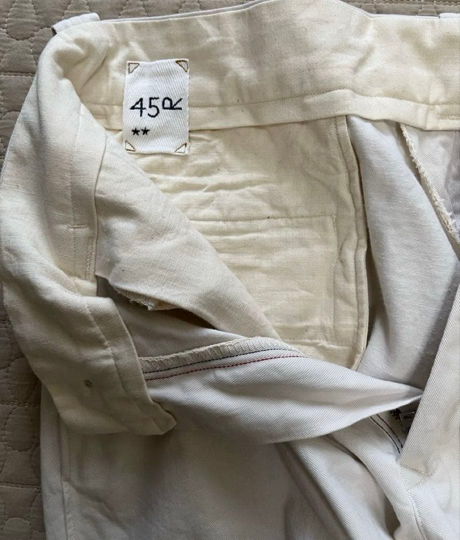 45R ポッポパンツ／ホワイト 五分づき／L （ユニセックス2）