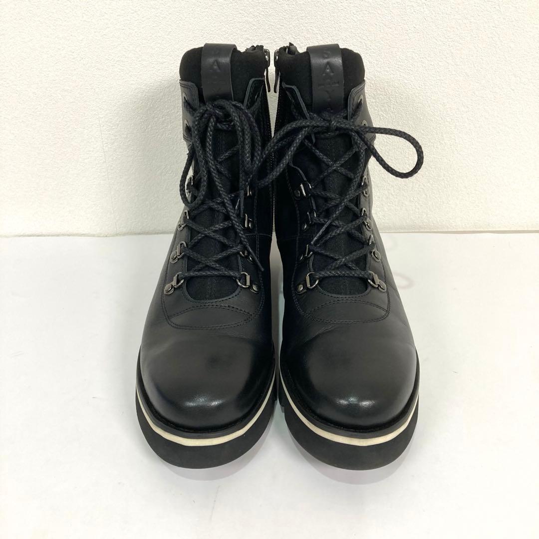 美品　サヤ SAYA レースアップ　ショートブーツ サイドジップ　日本製