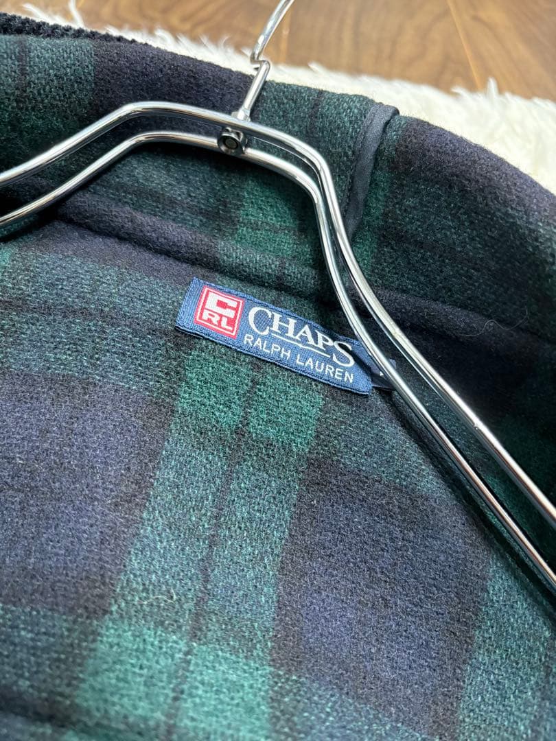 チャップス ラルフローレン ダッフルコート ブラックウォッチ イタリア生地 L