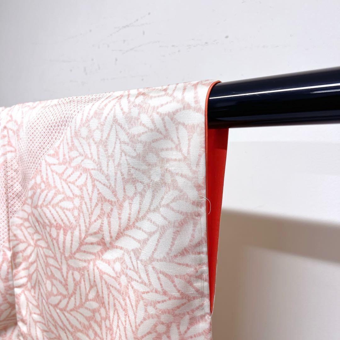 訪問着　紬　辻ヶ花　椿　藤　松皮菱　鹿の子　着物　030k