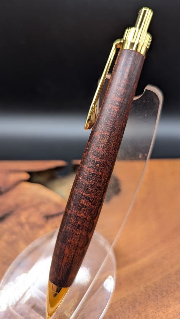 607極上　スネークウッド　木軸シャーペン　ボールペン