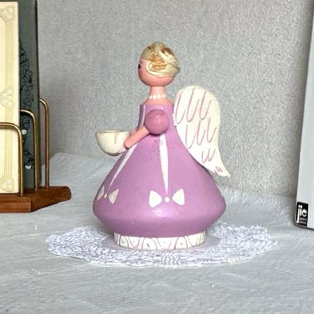 RN167 北欧ヴィンテージ Hemslöjd エンジェルのキャンドスタンド