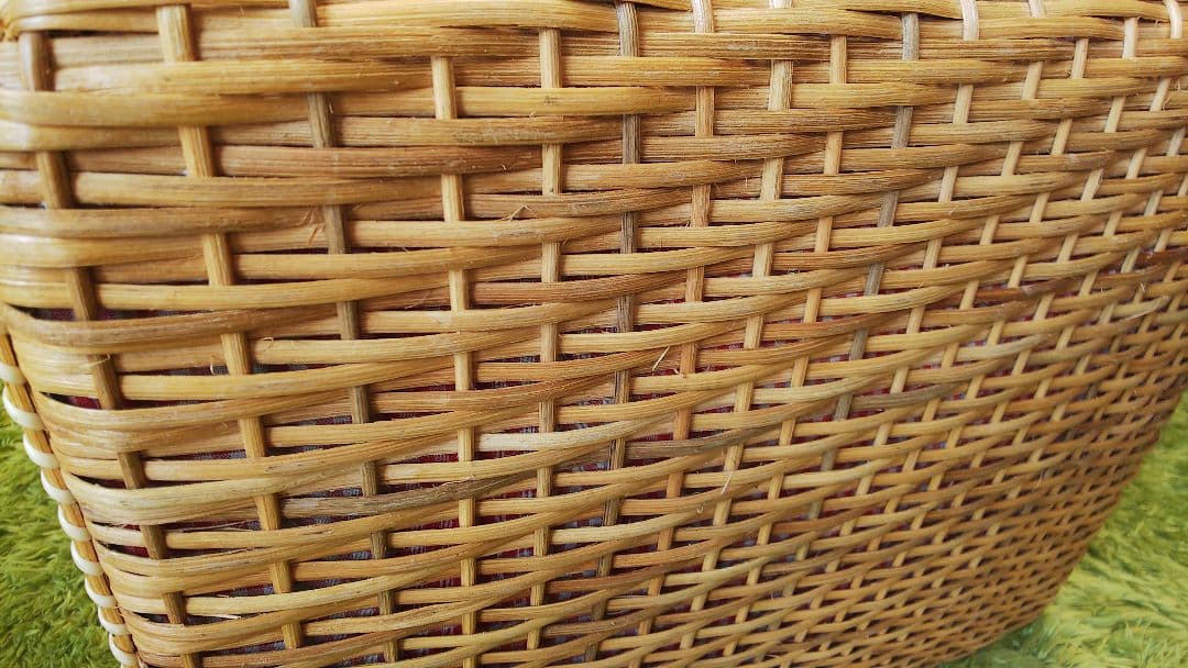 ヴィンテージ　希少 トランクケース バスケット トランク かご編み レトロ