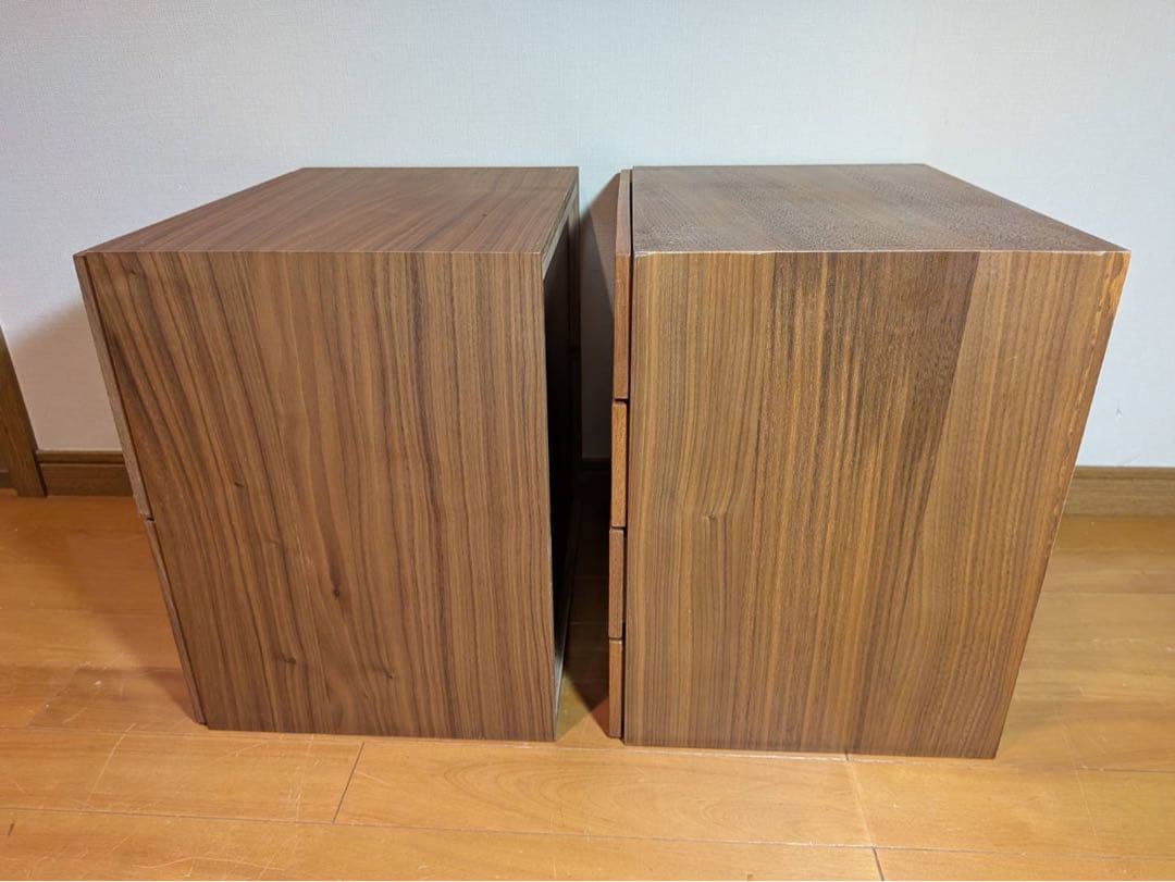 ■送料込■無印 スタッキングチェスト 引出し 収納 棚 ウォールナット 木製